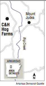 A map showing the location of C&H Hog Farm