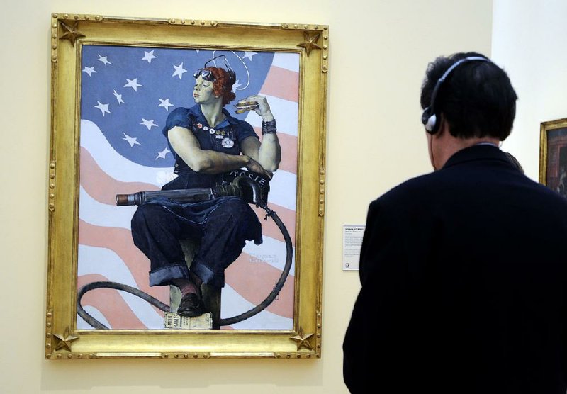 Crystal Bridges Museum of American Art in Bentonville will lend out Norman Rockwell’s Rosie the Riveter, seen in this 2011 photo, for much of this year for a traveling Rockwell exhibit.