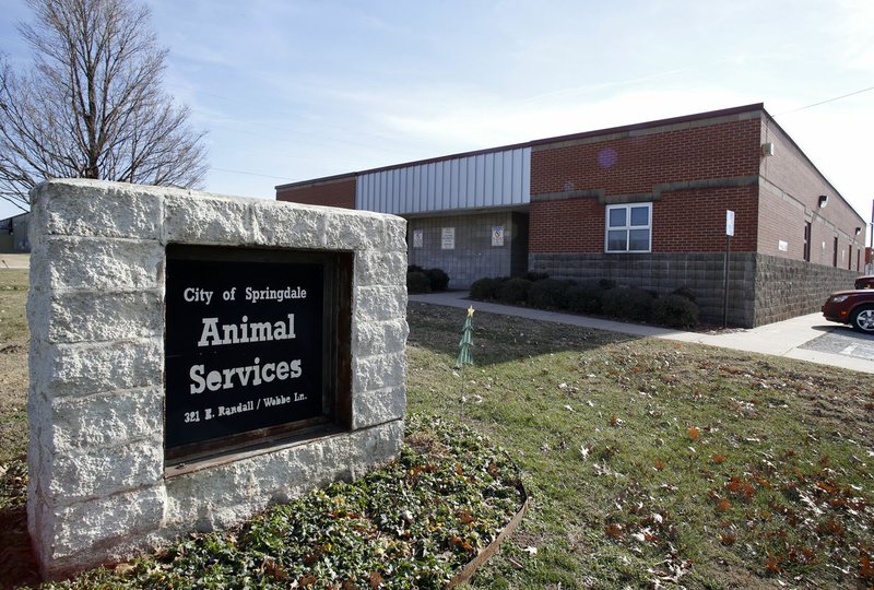 NWA Democrat-Gazette/DAVID GOTTSCHALK The Springdale Animal Services building at 321 E. Randall Wobbe Lane in Springdale. "The existing shelter is too small for the community," reads the summary of a needs assessment from Shelter Planners of America in Arlington, Texas.