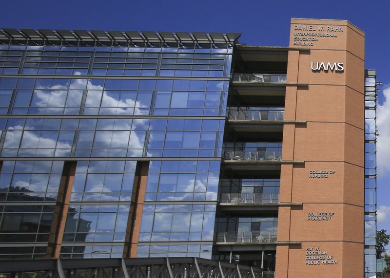 The Daniel W. Rahn Interprofessional Education Building at UAMS is shown in this file photo.