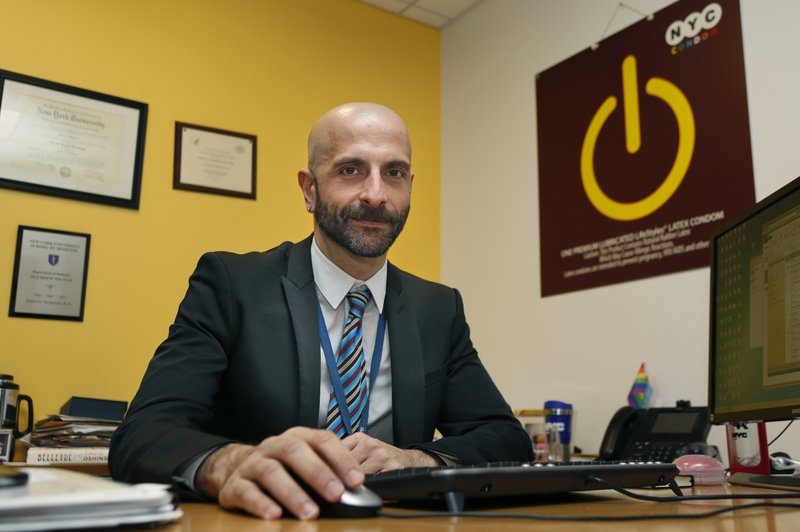 New York City Deputy Health Commissioner Demetre Daskalakis poses for a picture in his office in New York, on Wednesday, Dec. 20, 2017. In New York, roughly 30 percent of gay and bisexual men are using Truvada now, up dramatically from a few years ago, according to Daskalakis. However, he said usage among young black and Hispanic men - who together account for a majority of new HIV diagnoses - lags behind. (AP Photo/Seth Wenig)