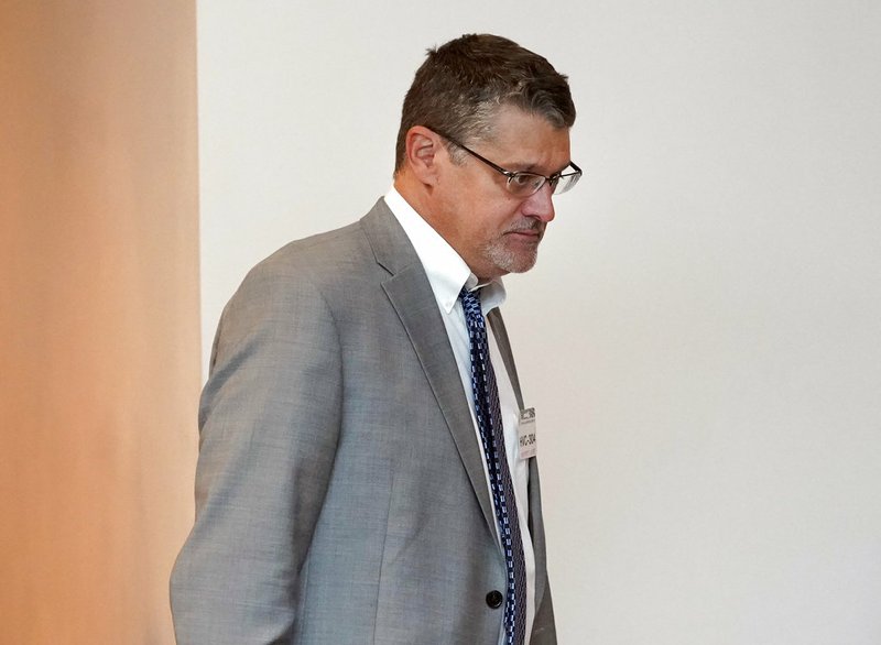 In this Nov. 14, 2017, file photo, Glenn R. Simpson, co-founder of the research firm Fusion GPS, arrives for a scheduled appearance before a private House Intelligence Committee hearing on Capitol Hill in Washington. 