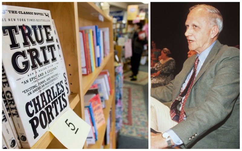 Charles Portis and his novel, True Grit, are shown in these file photos.
