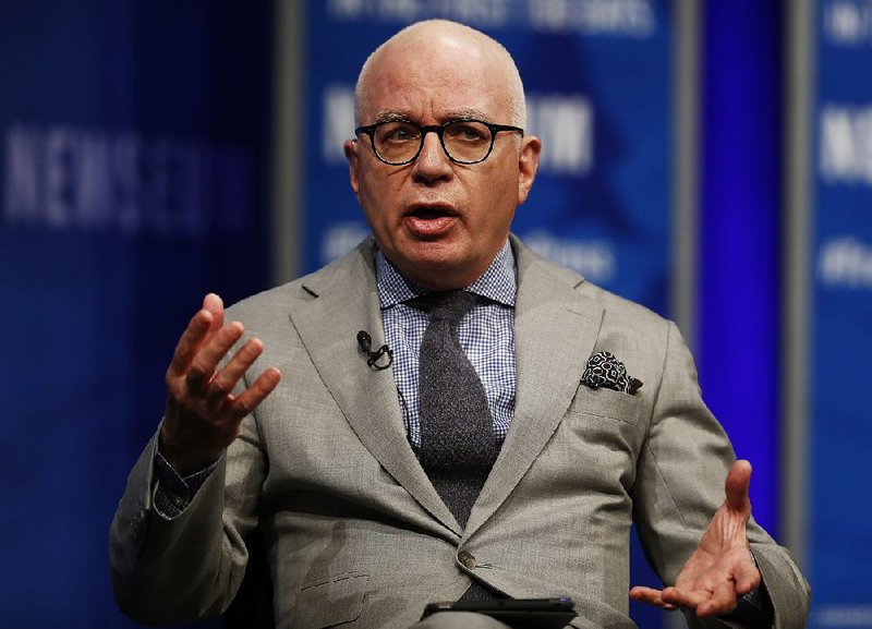 In this April 12, 2017, file photo, Michael Wolff of The Hollywood Reporter speaks at the Newseum in Washington. 