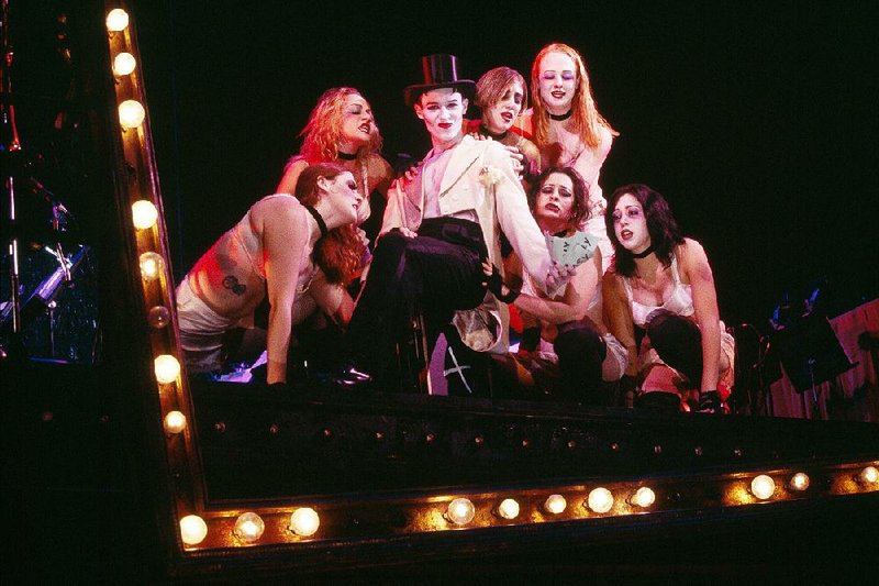 Erik Schneider (center) plays the Emcee in Roundabout Theatre Company’s national touring production of Cabaret.