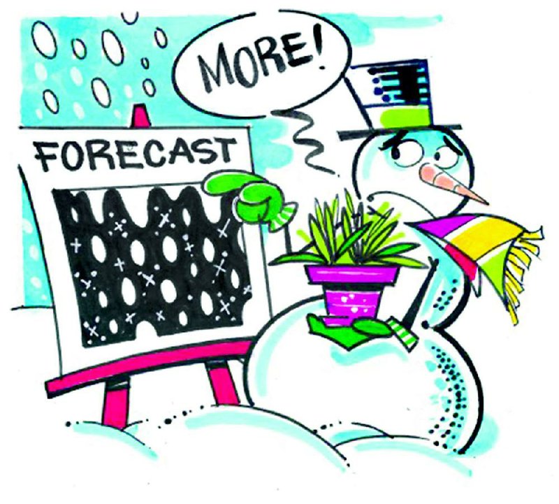 Arkansas Democrat-Gazette Snowman Illustration