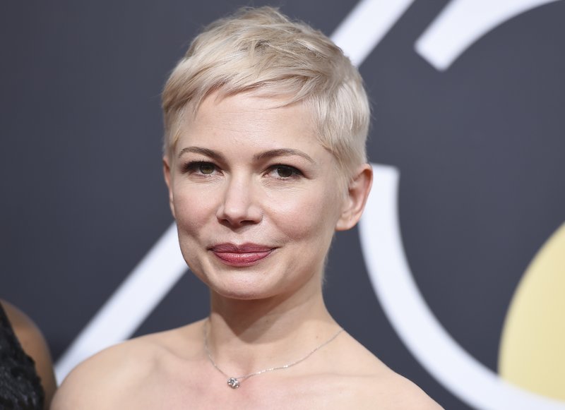 Michelle Williams arrives at the 75th annual Golden Globe Awards at the Beverly Hilton Hotel on Sunday, Jan. 7, 2018, in Beverly Hills, Calif. (Photo by Jordan Strauss/Invision/AP)