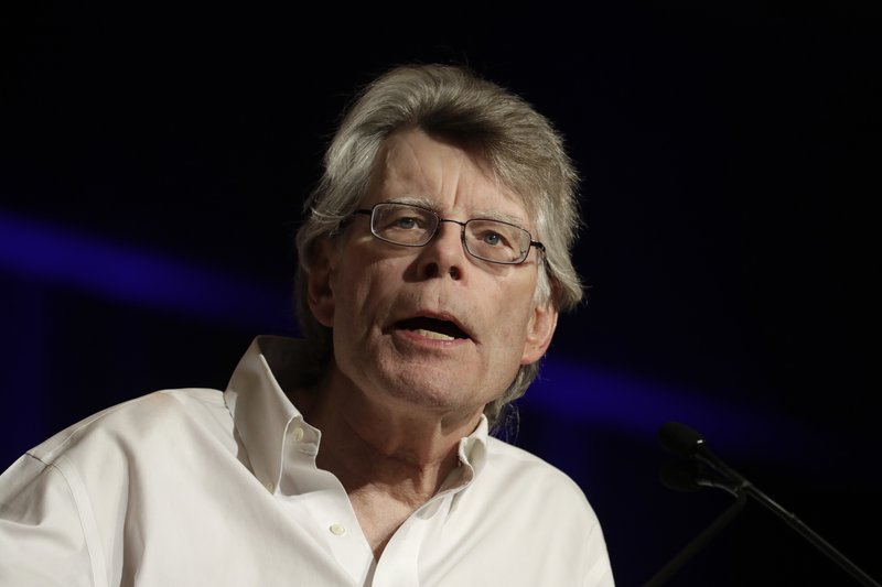 In this June 1, 2017, file photo, author Stephen King speaks at Book Expo America in New York. 