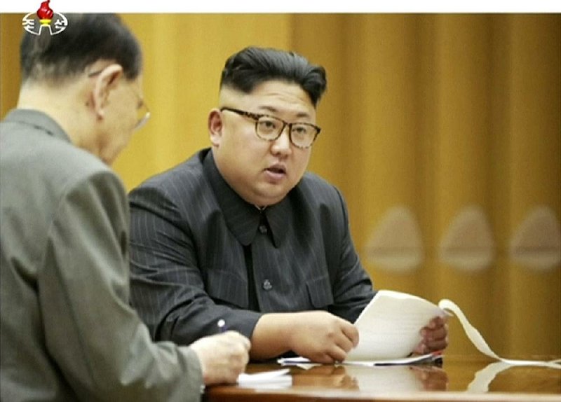 North Korean leader Kim Jong Un presides at the Political Bureau of the Central Committee in this file photo released by North Korea in September. 

