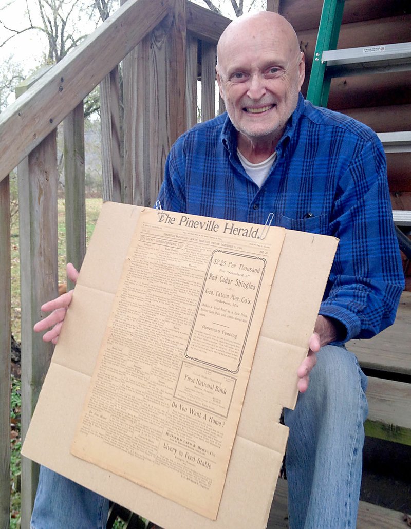 Powell resident James Reed’s great-grandfather, Claiborne Duval, sat in the editor’s seat at the Pineville (Mo.) News and the Pineville Herald, from 1883 to 1942. Two people assisted him with typesetting, but Editor Duval oversaw all operations. “He wrote about everything that happened week after week after week.” Reed is organizing and transcribing those newspaper accounts into book form.