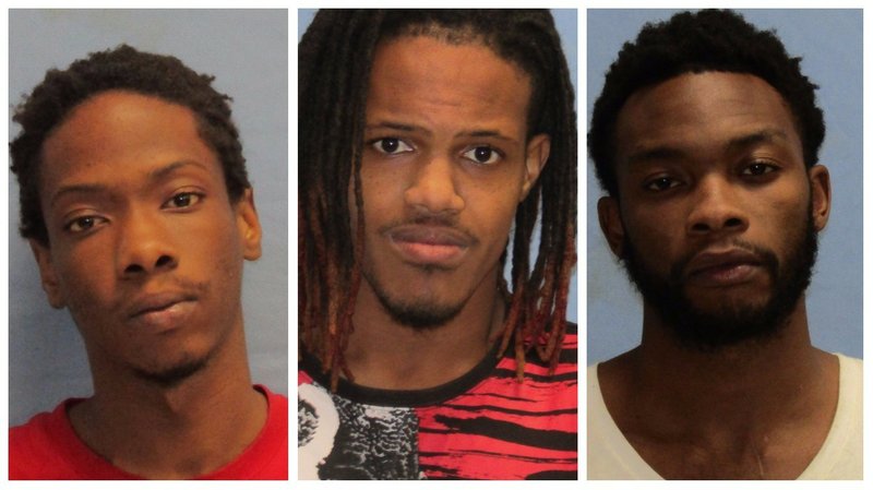 Traequan Penn, 21 (from left); Tony Wright, 21; and Draylin Franklin, 20 
