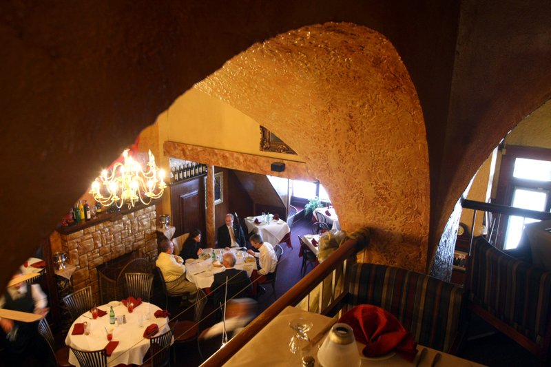 The dining area inside Belle Arti Ristorante along Central Avenue in Hot Springs