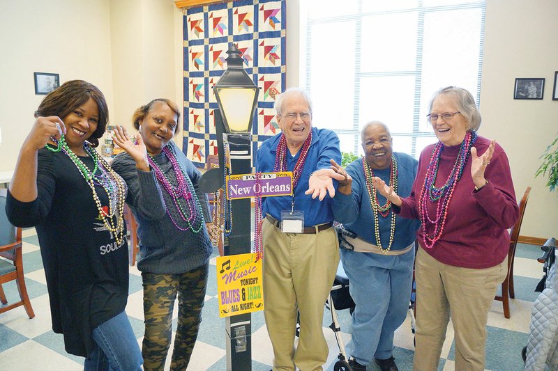 The third-annual Taste of New Orleans fundraiser for the Jacksonville Senior Wellness and Activity Center is Feb. 1 at the Jacksonville Community Center. Pictured are, from left, senior center assistant director Connie Evans, Ann Hammonds, Sonny Meredith, Betty Goodgame and Mary Sprouse.
