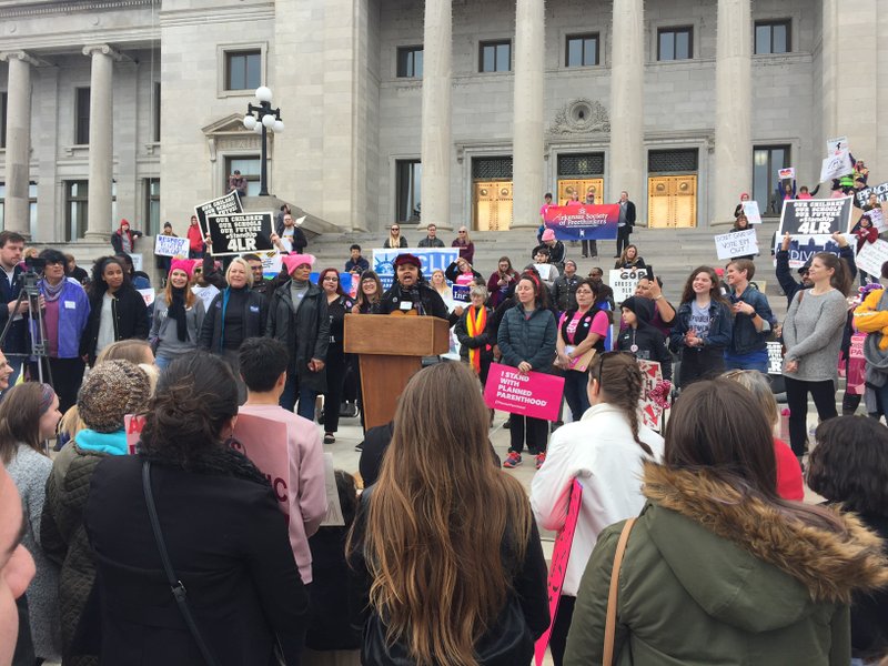 Medical students, immigrant rights activists and self-described “nasty women” gathered at the Arkansas State Capitol steps on Saturday for the 8th Annual Rally for Reproductive Justice.

