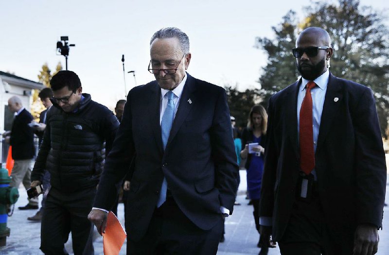 Senate Minority Leader Charles Schumer returns to Capitol Hill on Friday after meeting with President Donald Trump at the White House in a failed attempt to reach a deal to avoid a government shutdown.