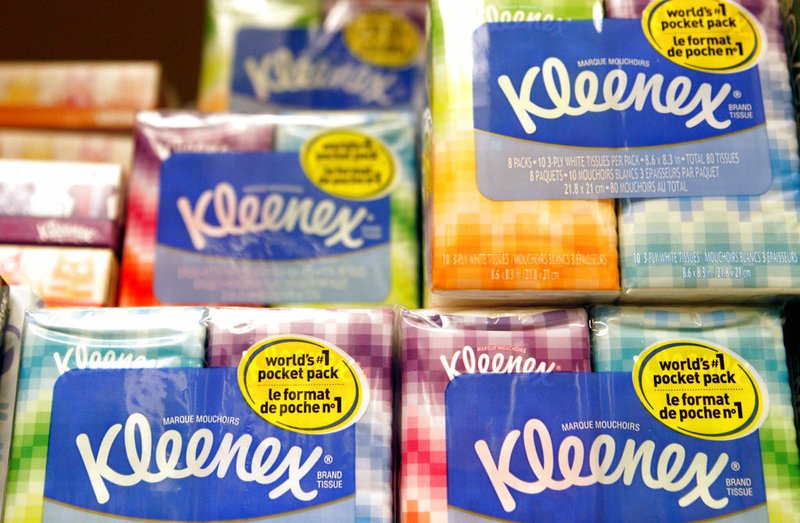AP File Photo/Jeff Chiu This Jan. 20, 2011, file photo shows packages of Kleenex tissues, a Kimberly Clark brand, at a store in San Francisco. Kimberly-Clark is cutting 5,000 to 5,500 jobs, or 12 percent to 13 percent of its workforce, as the consumer products company tries to lower costs. The Huggies and Kleenex maker said Tuesday, Jan. 23, 2018, that it plans to close or sell about 10 manufacturing plants while expanding production elsewhere.