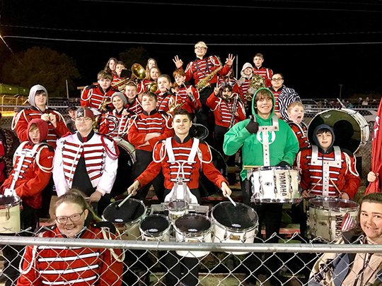 Submitted photo STRIKE UP THE BAND: The Mountain Pine High School Red Devils marching band will be the first marching band to participate in Hot Springs' annual World's Shortest St. Patrick's Day Parade on March 17. The parade boasts 40 entries each year, ranging from dancers to Irish Wolfhounds to Elvis impersonators.