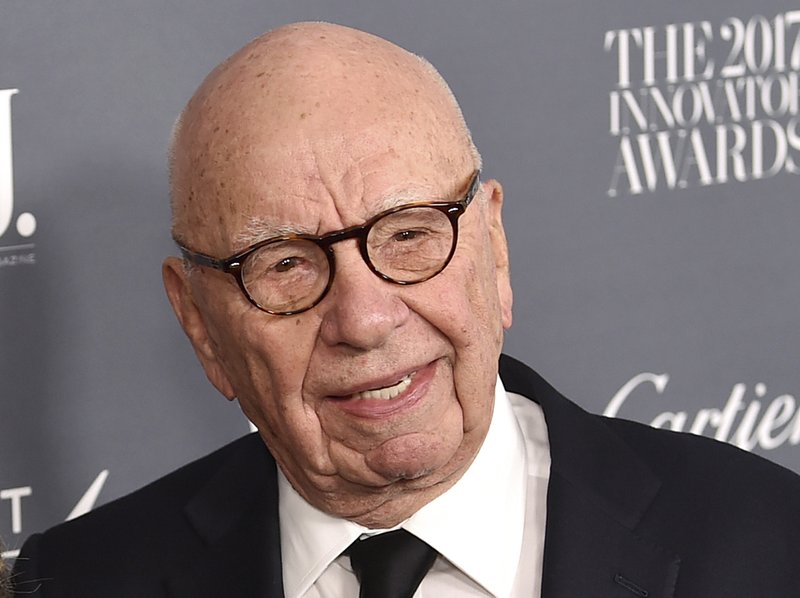 In this Wednesday, Nov. 1, 2017, file photo, Fox News chairman and CEO Rupert Murdoch attends the WSJ. Magazine 2017 Innovator Awards at The Museum of Modern Art in New York. 