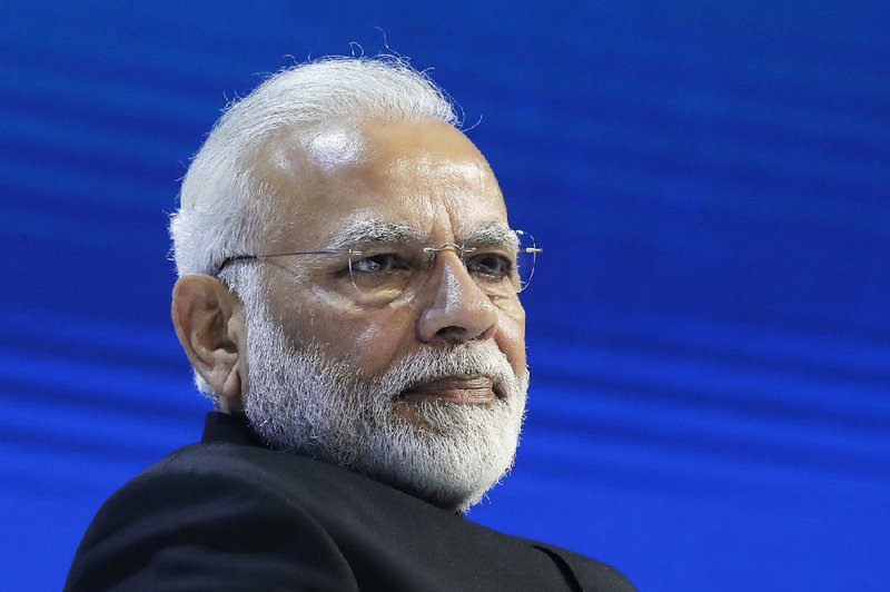 Narendra Modi, Prime Minister of India attends the opening session of the World Economic Forum, WEF, in Davos, Switzerland, Tuesday, Jan. 23, 2018. 