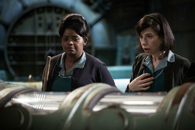 Octavia Spencer (left) and Sally Hawkins both were nominated for Oscars for their roles in The Shape of Water, Mexican filmmaker Guillermo del Toro’s Cold War tale about a mute office cleaner who falls in love with an amphibious creature. 
