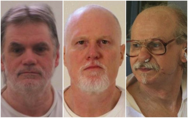 Death row inmates Bruce Ward, Don Davis and Jack Greene are shown in these file photos.