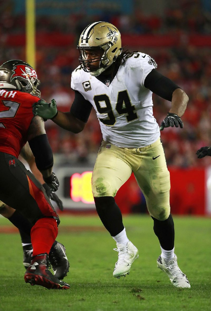 New Orleans Saints defensive end Cameron Jordan (94) gave Super Bowl tickets to 108-year-old Lawrence
Brooks, a World War II veteran. Jordan filmed a video thanking Brooks for his service.