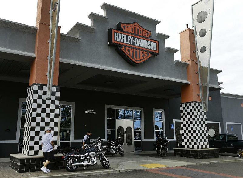 Harley-Davidson, which across the U.S. has dealerships like this one in Oakland, Calif., is seeing bike sales stall. 