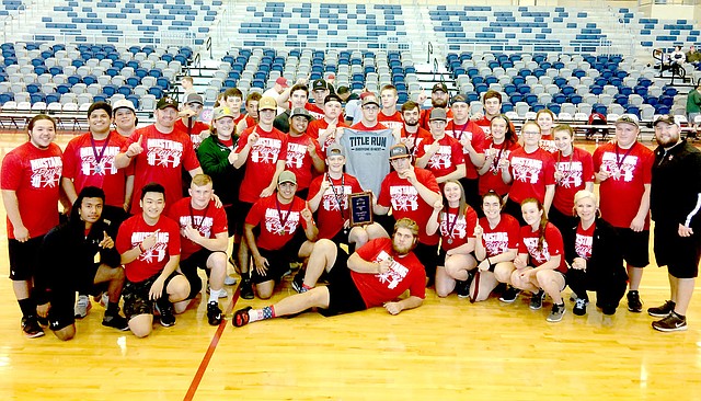 RICK PECK/SPECIAL TO MCDONALD COUNTY PRESS The McDonald County boys took first and the girls second at the Joplin Power Lifting Meet held Jan. 27 at Joplin High School.