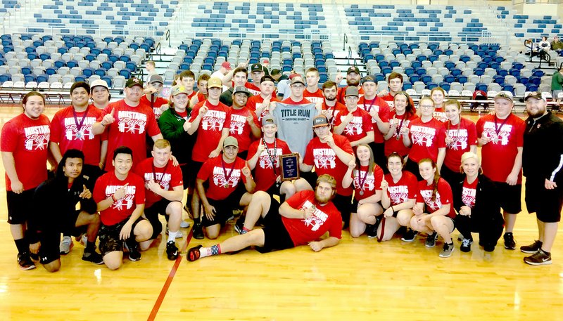 RICK PECK/SPECIAL TO MCDONALD COUNTY PRESS The McDonald County boys took first and the girls second at the Joplin Power Lifting Meet held Jan. 27 at Joplin High School.