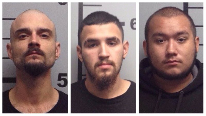 Daniel Caruso, 33 (from left); Joaquin Flores, 21; and Nathaniel Hawkins, 19