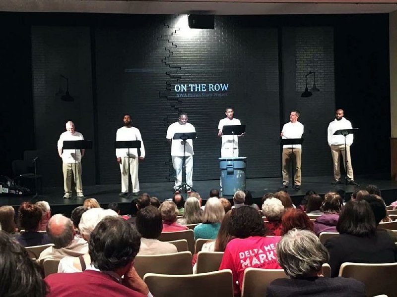 Actors give a performance of On the Row, which tells the stories of Arkansans on death row at the Varner Unit.  