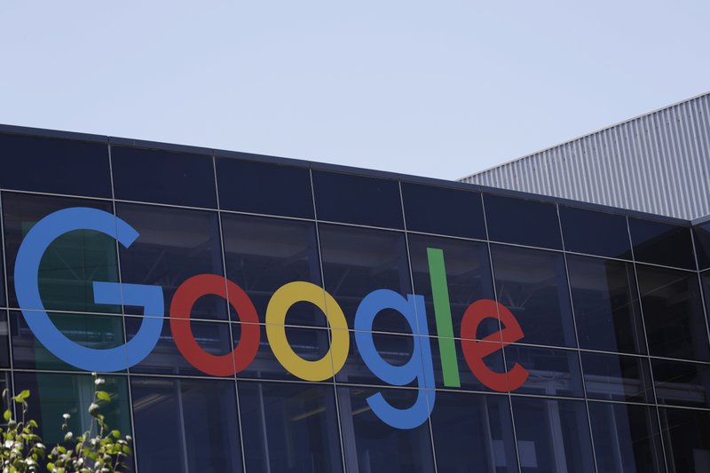 FILE - This Tuesday, July 19, 2016, file photo shows the Google logo at the company's headquarters in Mountain View, Calif. Google parent Alphabet Inc. reports earnings Thursday, Feb. 1, 2018. (AP Photo/Marcio Jose Sanchez, File)