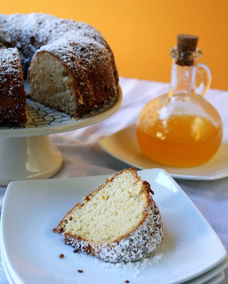 Citrus Chiffon Cake is delicious with a simple dusting of confectioners’ sugar, but is even better with a drizzle of Citrus Syrup.