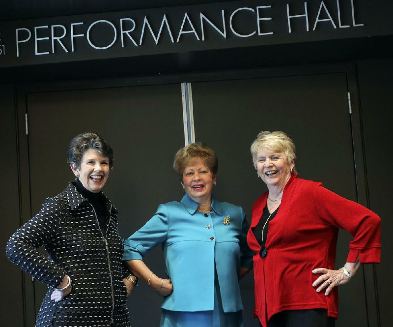 Betty Herron (from left), Ouida Keck and Beth Nyhus are celebrating the 50th anniversary of the Arkansas Symphony Guild. Keck is the current president of the guild. Herron and Nyhus are past presidents.