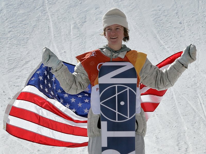 Red Gerard, of the United States, smiles after winning gold in the men's slopestyle final at Phoenix Snow Park at the 2018 Winter Olympics in Pyeongchang, South Korea, Sunday, Feb. 11, 2018. (AP Photo/Lee Jin-man)