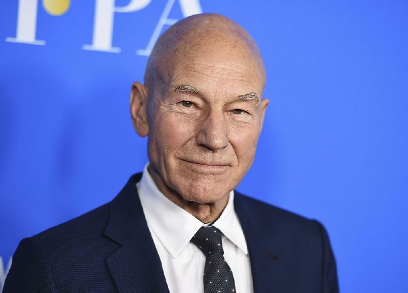 In this Aug. 2, 2017 file photo, Patrick Stewart arrives at the Hollywood Foreign Press Association Grants Banquet at the Beverly Wilshire Hotel in Beverly Hills, Calif. Stewart was so moved by the inventors and inventions being honored by the motion picture academy Saturday night, Feb. 10, 2018, that he offered a spontaneous recitation of a scene from Shakespeare's "A Midsummer Night's Dream." The venerable actor hosted the academy’s annual Scientific and Technical Awards ceremony, an untelevised dinner at the Beverly Wilshire Hotel, and he closed the evening by going off-script with Puck’s plea in defense of art. 