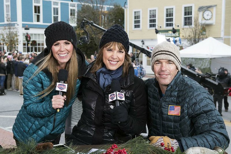 Opening the Bachelor Winter Games will be (from left) Trista Sutter, Hannah Storm and Ryan Sutter. The games begin at 7 p.m. today on ABC.
