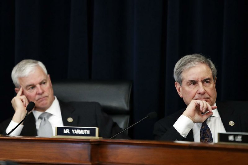 House Budget Committee Chairman John Yarmuth (right), D-Ky., and U.S. Rep. Steve Womack (left), R-Ark, are shown in this file photo.