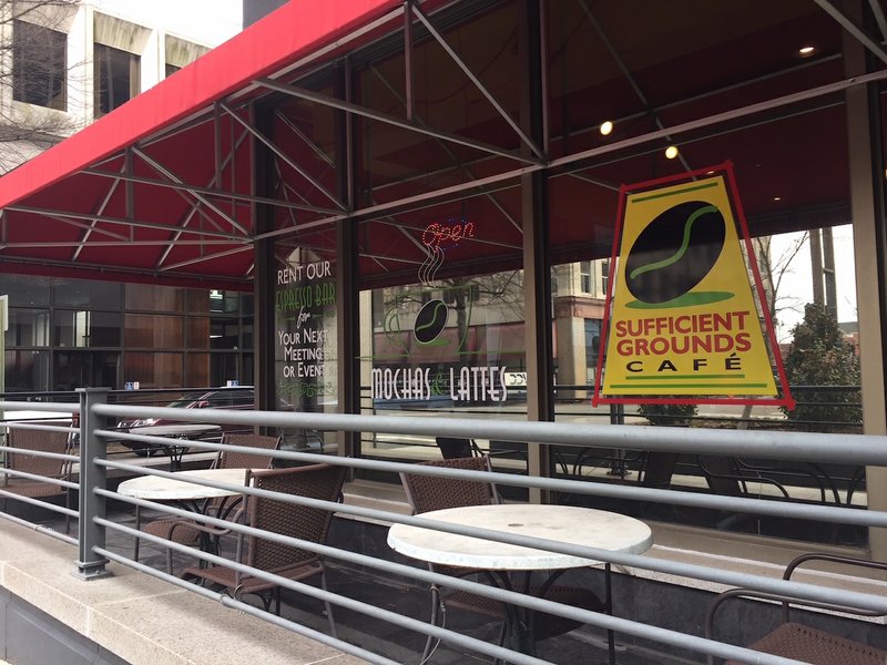Sufficient Grounds Cafe, housed on the first floor of downtown Little Rock’s Union Plaza Building, 124 W. Capitol Ave.