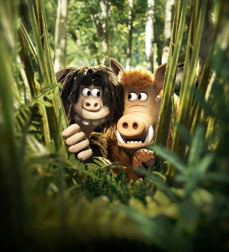 The idyllic, easygoing existences of Dug (voice of Eddie Redmayne) and his faithful sidekick Hognob (voiced by director Nick Park) are challenged when they encounter a tribe that has discovered metallurgy and sports in Aardman Animations’ Early Man.
