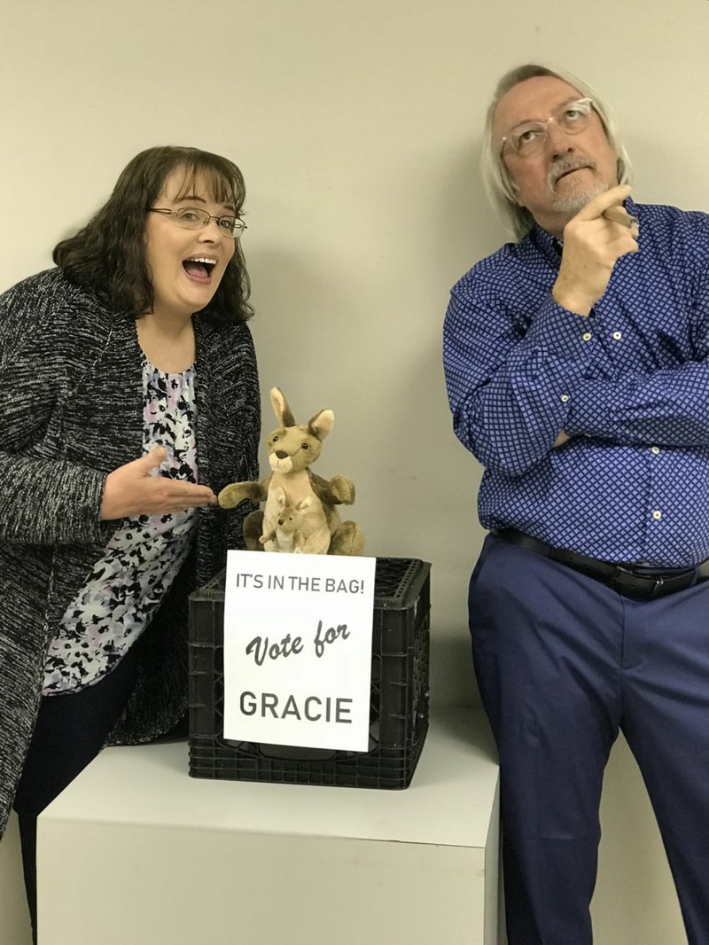 Courtesy Photo Lori Londagin is Gracie Allen and Steve Harrison is George Burns in "Gracie Runs for President," part of "An Evening With Burns and Allen" at the Arts Center of the Ozarks.