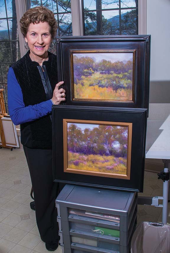 Hot Springs Village artist Shirley Anderson will participate for the first time in the Delta Visual Arts Show in Newport, which is celebrating its 10th anniversary. She creates paintings such as these at her home studio.