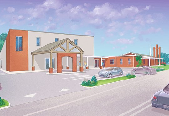 Submitted photo NEW FACILITY: An artist's rendering depicts the vision that Oaklawn United Methodist Church has for its new Family Life Center. The church hopes to have the new facility completed by the end of the year.