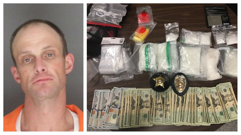 An investigation into meth distribution led to the arrest of 39-year-old Zephyran Hayes, left, and the seizure of nearly 3 pounds of meth and $4,300 in cash.