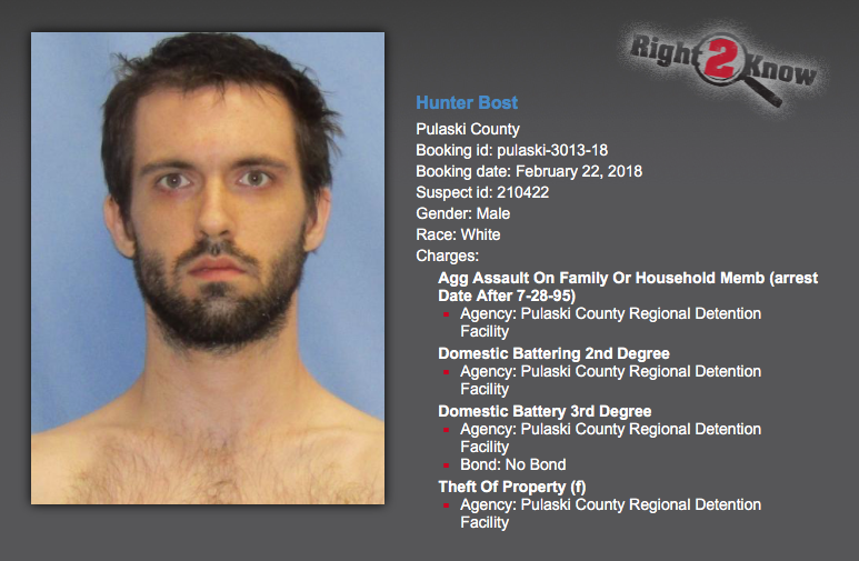 Hunter Bost, 24, of Pine Bluff