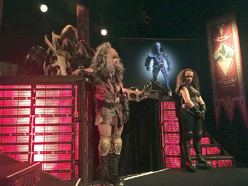 “Klingon ambassadors” hold a presentation of Klingon culture in a Stockholm theater. Through March, the “ambassadors” will promote tourism to their home planet of Qo’noS. 
