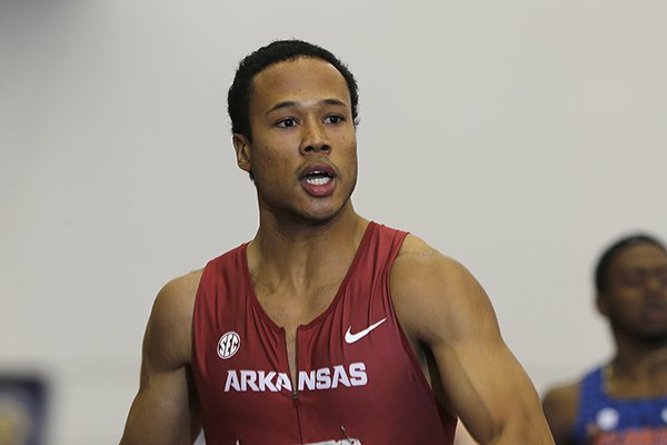 Kenzo Cotton became the first Razorback to ever win the 60-meter dash at the SEC indoor championships.