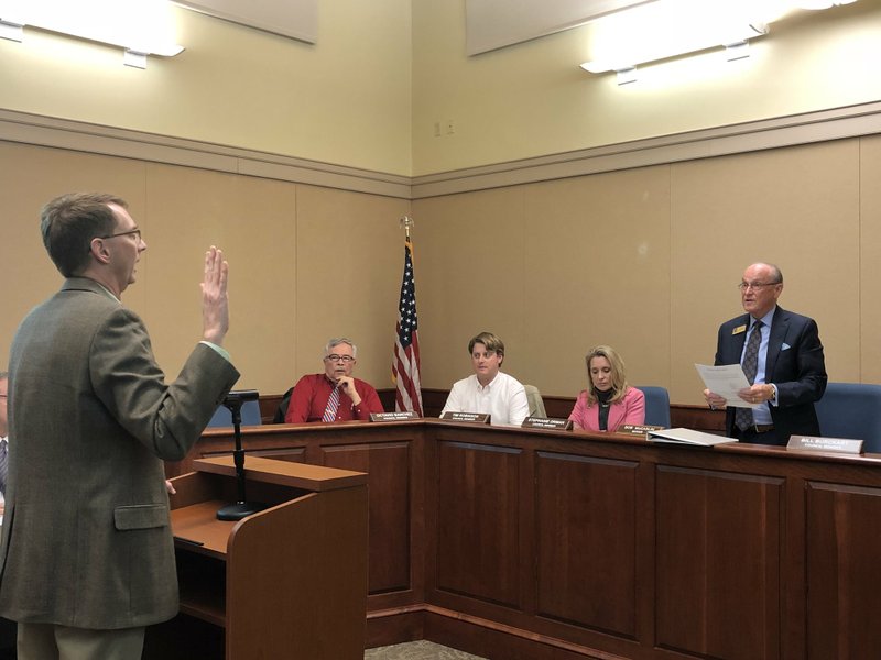 Bentonville city council selected Jonathan Terlouw to fill the vacant ward 4 seat on February 27, 2018. He was sworn in after the vote.