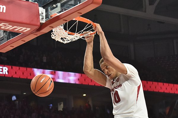 Arkansas beat Auburn 91-82 Tuesday Feb. 27, 2018 at Bud Walton Arena in Fayetteville.