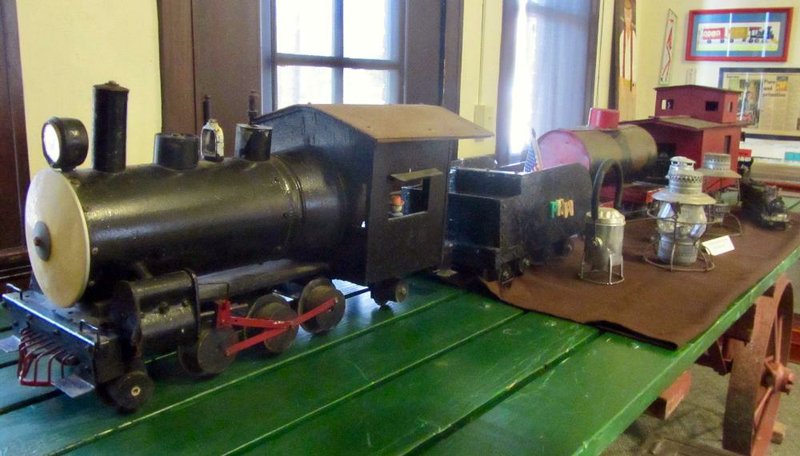 Nevada County Depot and Museum in Prescott displays a scale-model steam locomotive, tender, tank car and caboose made by Dennis R. Hill. 